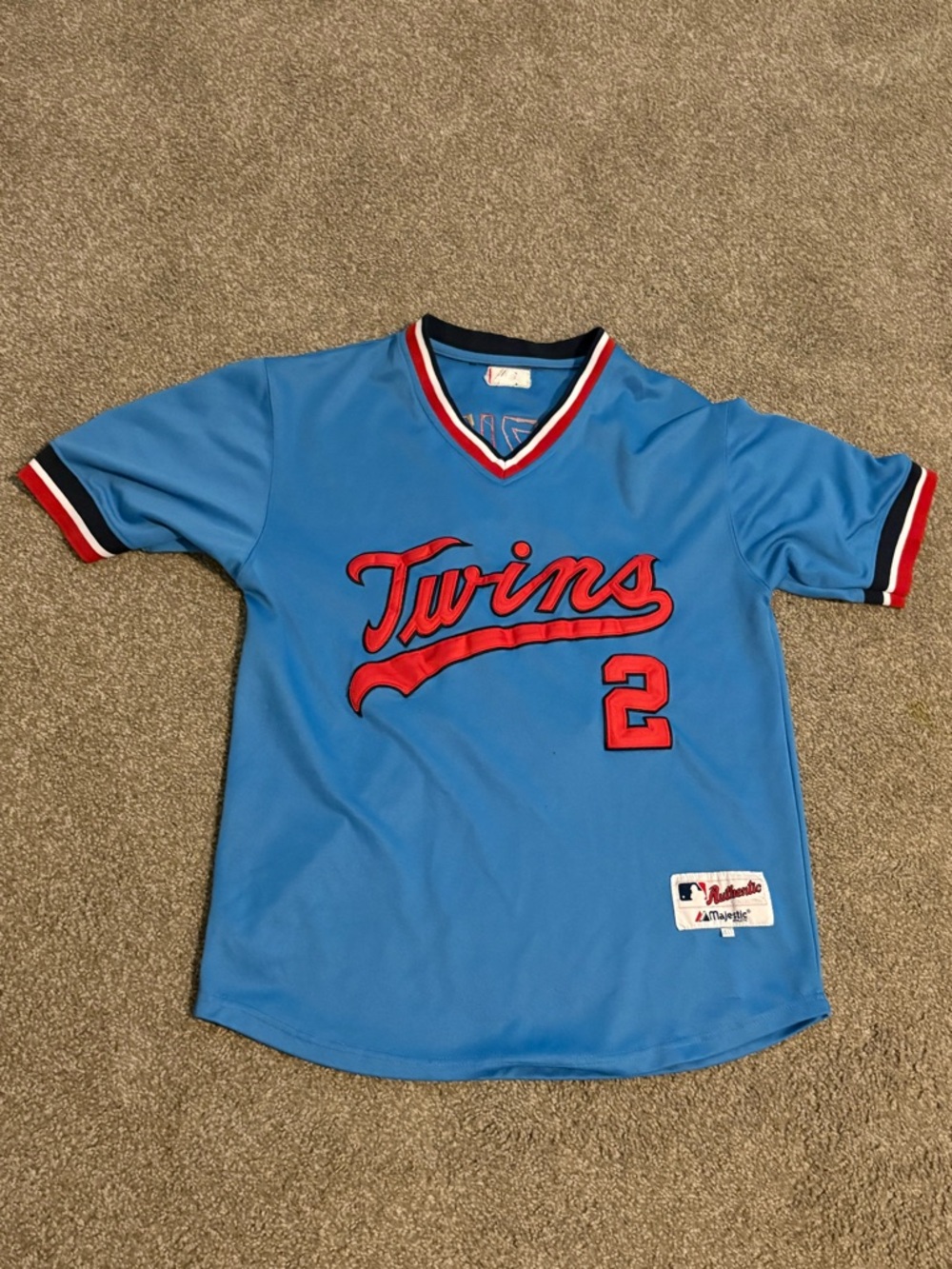 Minnesota Twins Throwback Light Blue Baseball Jersey - Brian Dozier - Size 40